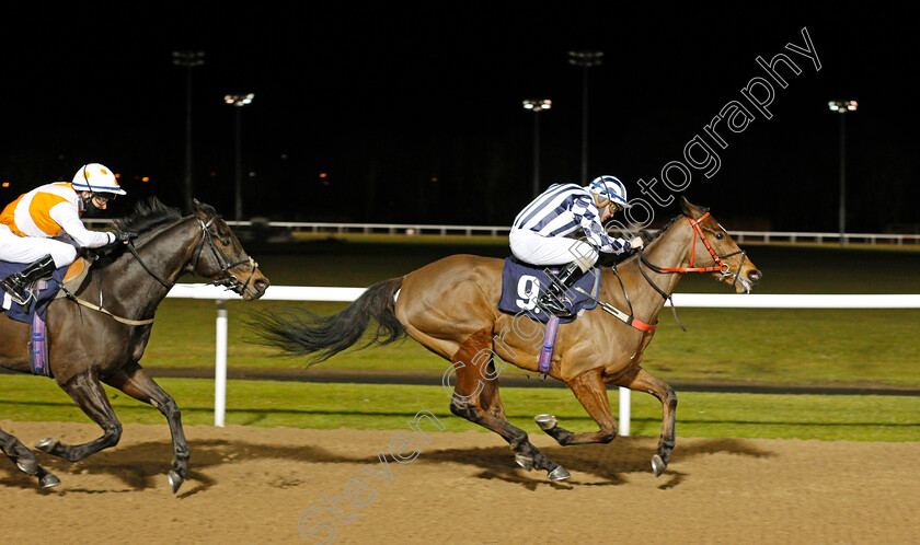 Visibility-0003 
 VISIBILITY (Kieran O'Neill) beats MY TARGET (left) in The Betway Casino Handicap
Wolverhampton 11 Jan 2021 - Pic Steven Cargill / Racingfotos.com