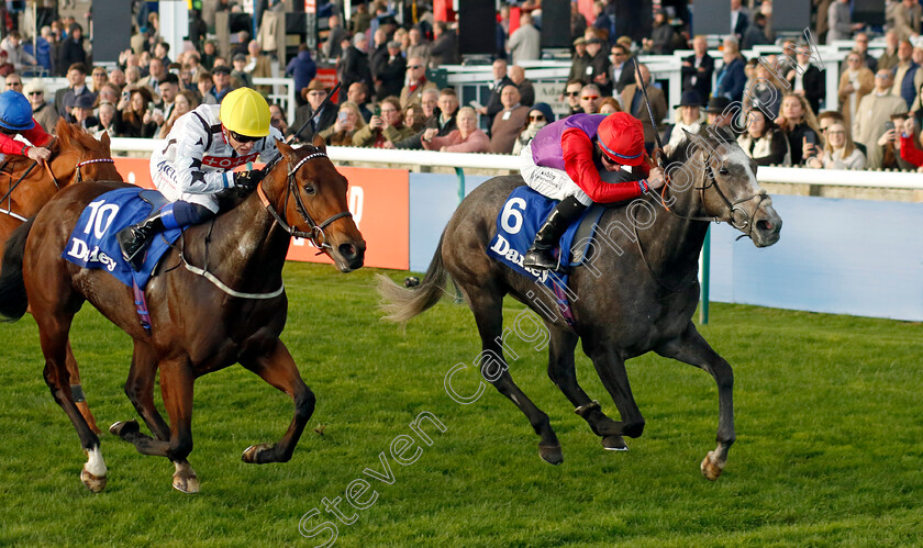 Funny-Story-0003 
 FUNNY STORY (right, Rossa Ryan) beats SOPHIA'S STARLIGHT (left) in the British EBF Boadicea Stakes
Newmarket 14 Oct 2023 - Pic Steven Cargill / Racingfotos.com