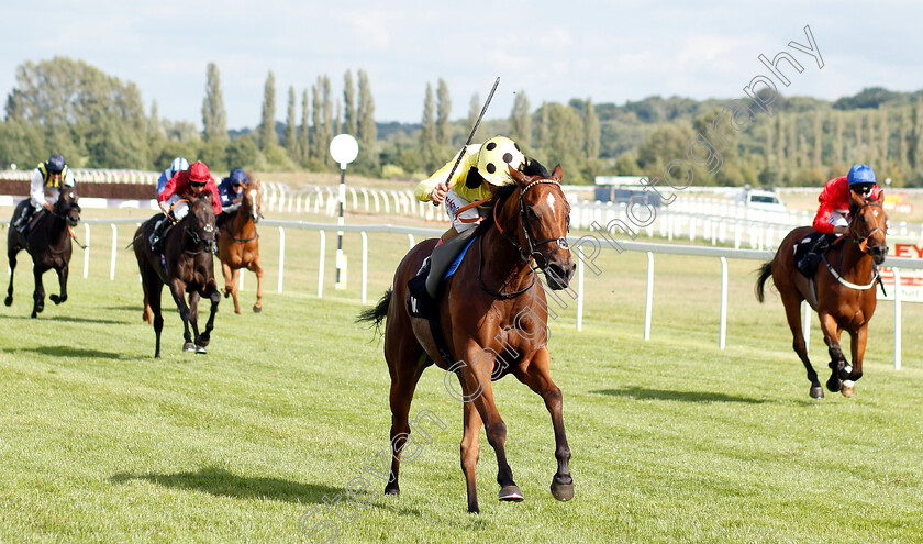 Yourtimeisnow-0002 
 YOURTIMEISNOW (Andrea Atzeni) wins The John Smith Lifetime In Racing British EBF Fillies Novice Stakes
Newbury 17 Aug 2018 - Pic Steven Cargill / Racingfotos.com