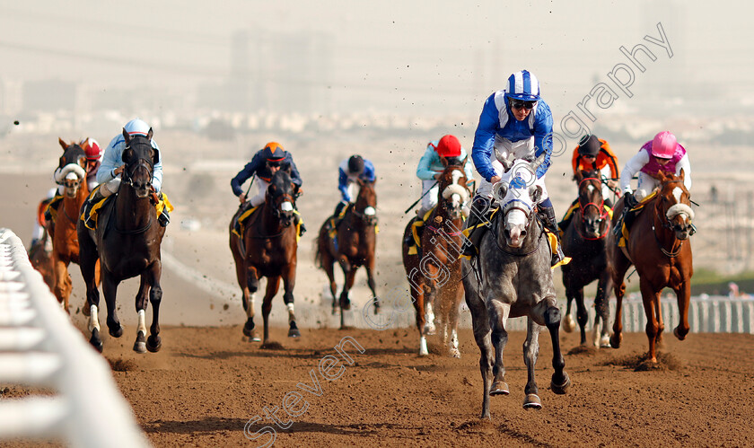 Al-Barez-0003 
 AL BAREZ (Jim Crowley) wins The Abu Dhabi University Handicap Jebel Ali 26 Jan 2018 - Pic Steven Cargill / Racingfotos.com