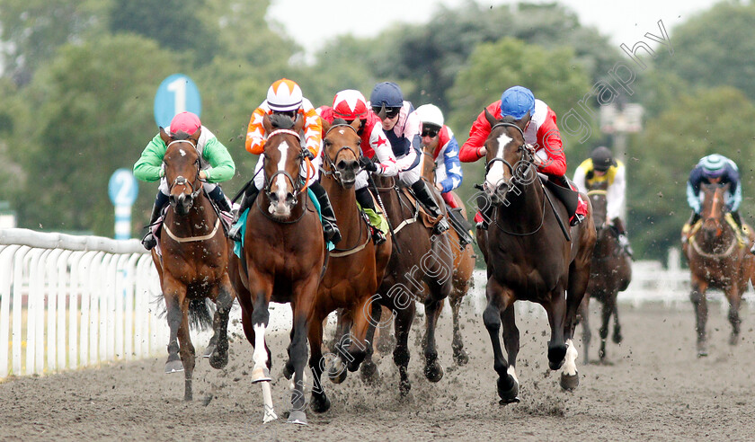 Tipperary-Jack-0002 
 TIPPERARY JACK (centre, Kieren Fox) beats DESTINATION (right) in The 32Red On The App Store Novice Stakes Div1
Kempton 5 Jun 2019 - Pic Steven Cargill / Racingfotos.com