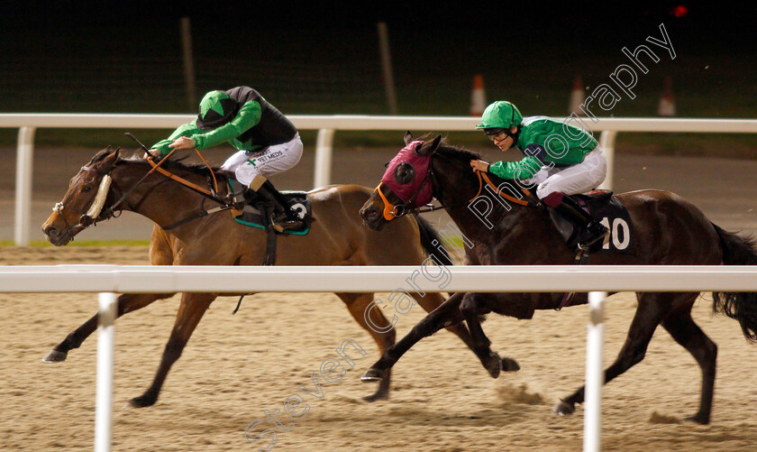 Deeds-Not-Words-0002 
 DEEDS NOT WORDS (Kieran O'Neill) beats TILSWORTH ROSE (right) in The Book Tickets At chelmsfordcityracecourse.com Classified Stakes
Chelmsford 11 Jan 2020 - Pic Steven Cargill / Racingfotos.com