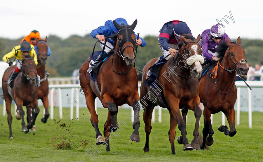 Royal-Fleet-0002 
 ROYAL FLEET (left, William Buick) beats SCOTTISH SUMMIT (centre) and RAADOBARG (right) in The Vermantia Handicap
Doncaster 11 Sep 2021 - Pic Steven Cargill / Racingfotos.com