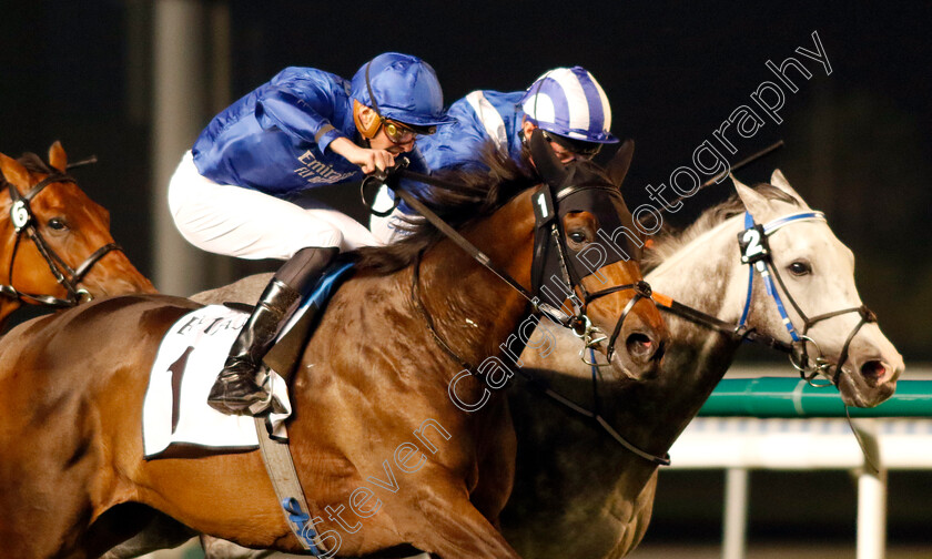 Valiant-Prince-0002 
 VALIANT PRINCE (left, James Doyle) beats ALFAREEQ (right) in The Singspiel Stakes
Meydan, Dubai 3 Feb 2023 - Pic Steven Cargill / Racingfotos.com