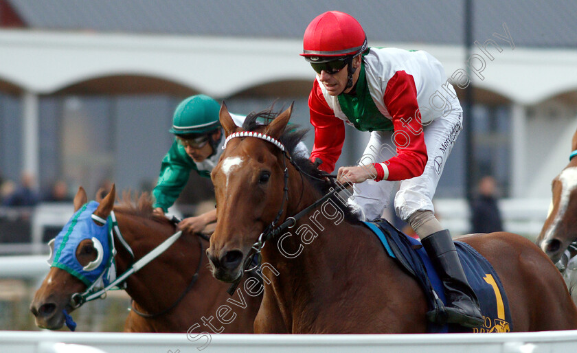 Gold-Tyranny-0004 
 GOLD TYRANNY (Jacob Johansen) wins The Breeders' Trophy Stayer
Bro Park, Sweden 21 Sep 2018 - Pic Steven Cargill / Racingfotos.com