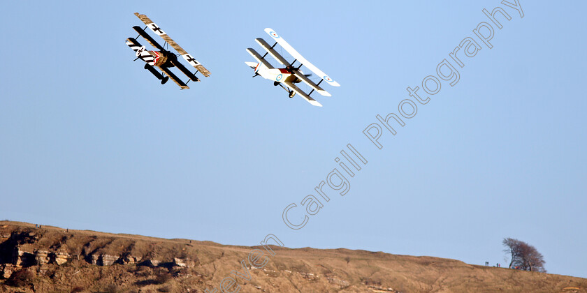 Dogfight-0005 
 World War I dogfight re-enactment takes place above Cheltenham Racecourse
18 Nov 2018 - Pic Steven Cargill / Racingfotos.com