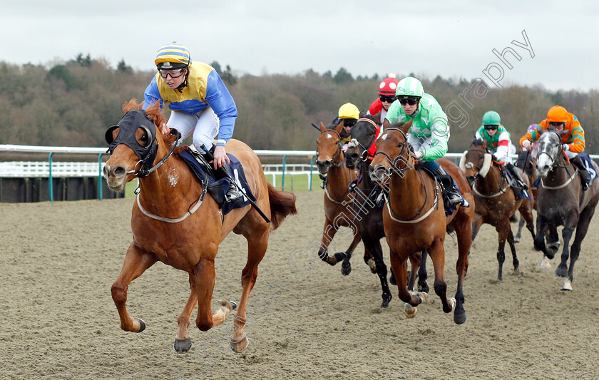 Brockey-Rise-0002 
 BROCKEY RISE (Katherine Begley) wins The Play 4 To Score At Betway Handicap
Lingfield 25 Jan 2019 - Pic Steven Cargill / Racingfotos.com