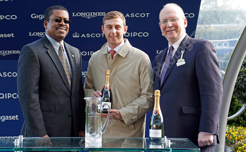 Century-Dream-0009 
 Presentation to Ed Crisford for The Celebrating The Commonwealth Paradise Stakes won by CENTURY DREAM Ascot 2 May 2018 - Pic Steven Cargill / Racingfotos.com