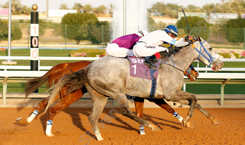 Jennifer-0003 
 JENNIFER (A Alfouraidi) wins Saudi Bred Fillies Race
King Abdulaziz Racetrack, Riyadh, Saudi Arabia 28 Feb 2020 - Pic Steven Cargill / Racingfotos.com