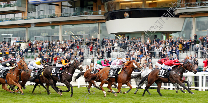 Pendleton-0001 
 PENDLETON (11, Callum Rodriguez) beats TERUNTUM STAR (centre) SAAHEQ (2nd left) and CALL ME GINGER (left) in The McGee Group Handicap
Ascot 5 Oct 2019 - Pic Steven Cargill / Racingfotos.com