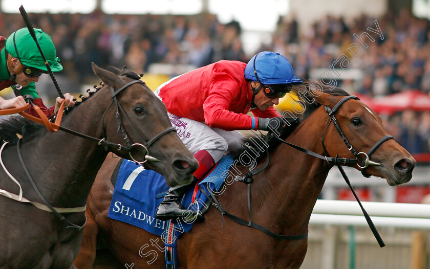 Juliet-Capulet-0006 
 JULIET CAPULET (right, Frankie Dettori) beats NYALETI (left) in The Shadwell Rockfel Stakes Newmarket 29 Sep 2017 - Pic Steven Cargill / Racingfotos.com