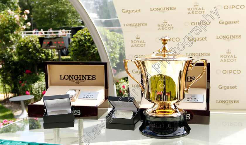 Trophies-for-The-Queen s-Vase 
 Trophies for The Queen's Vase
Royal Ascot 20 Jun 2018 - Pic Steven Cargill / Racingfotos.com