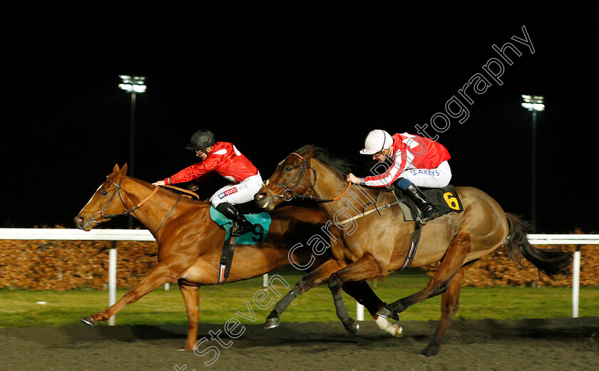 Ginger-Fox-0003 
 GINGER FOX (Hollie Doyle) beats ELJADDAAF (right) in The 32Red Handicap
Kempton 29 Jan 2020 - Pic Steven Cargill / Racingfotos.com