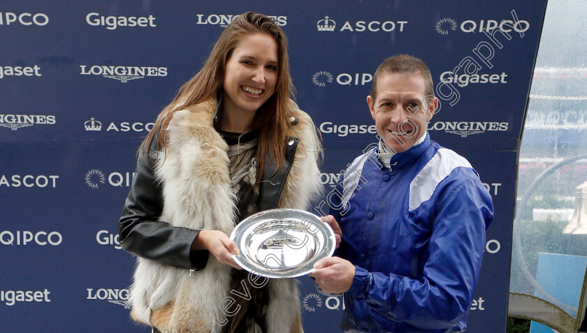 Laraaib-0012 
 Presentation to Jim Crowley for The Stella Artois Cumberland Lodge Stakes won by LARAAIB
Ascot 6 Oct 2018 - Pic Steven Cargill / Racingfotos.com