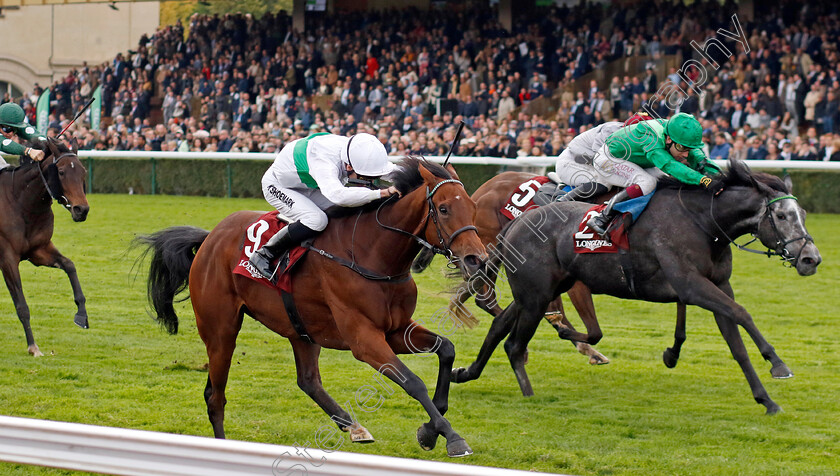 Friendly-Soul-0003 
 FRIENDLY SOUL (Kieran Shoemark) beats RUNNING LION (right) in The Prix de l'Opera
Longchamp 6 Oct 2024 - Pic Steven Cargill / Racingfotos.com