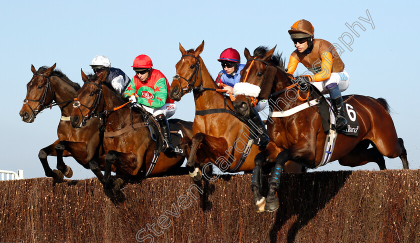 Theatre-Territory-0002 
 R to L; THEATRE TERRITORY (Sam Waley-Cohen), THE WORLDS END (Adrian Heskin), MINELLA AWARDS (2nd left) and BRYNMAWR (left) 
Cheltenham 17 Nov 2018 - Pic Steven Cargill / Racingfotos.com