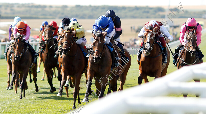 Lover s-Knot-0001 
 LOVER'S KNOT (William Buick) beats HANDMAIDEN (right) and YOURTIMEISNOW (2nd left) in The British Stallion Studs EBF Maiden Fillies Stakes
Newmarket 12 Jul 2018 - Pic Steven Cargill / Racingfotos.com