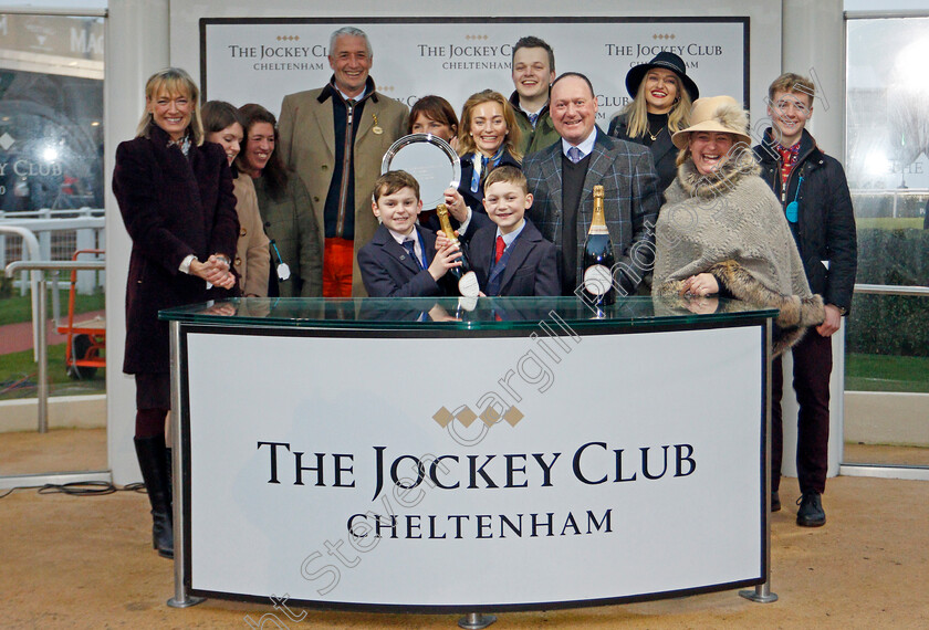 Back-On-The-Lash-0005 
 Presentation for The Steel Plate And Sections Handicap Hurdle won by BACK ON THE LASH
Cheltenham 25 Jan 2020 - Pic Steven Cargill / Racingfotos.com