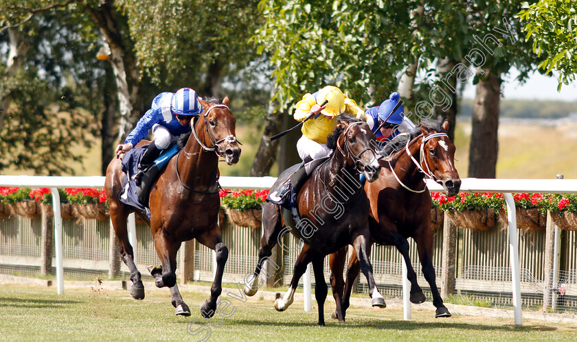 Naval-Intelligence-0002 
 NAVAL INTELLIGENCE (right, John Egan) beats RESTIVE SPIRIT (centre) and BAWAASIL (left) in The Download The App At 188bet Maiden Stakes Div2
Newmarket 28 Jun 2018 - Pic Steven Cargill / Racingfotos.com