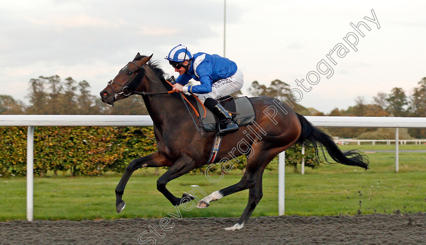 Mushahadaat-0005 
 MUSHAHADAAT (Dane O'Neill) wins The 32Red.com British Stallion Studs EBF Maiden Fillies Stakes Div1 Kempton 4 Oct 2017 - Pic Steven Cargill / Racingfotos.com