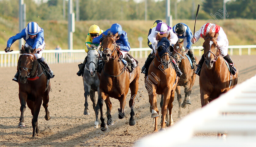 Attainment-0001 
 ATTAINMENT (right, P J McDonald) beats CANTINIERE (centre) and MONAADHIL (left) in The Harrogate Spa Water Handicap
Chelmsford 23 Jul 2019 - Pic Steven Cargill / Racingfotos.com