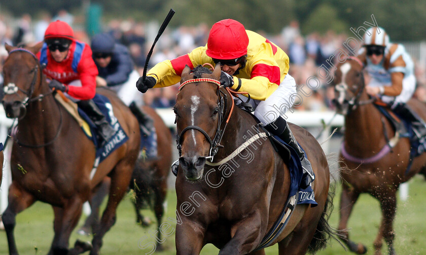 Alpha-Delphini-0007 
 ALPHA DELPHINI (Graham Lee) wins The Coolmore Nunthorpe Stakes
York 24 Aug 2018 - Pic Steven Cargill / Racingfotos.com