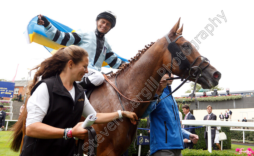 Cleonte-0007 
 CLEONTE (Per-Anders Graberg) after The Dubai Duty Free Shergar Cup Stayers
Ascot 11 Aug 2018 - Pic Steven Cargill / Racingfotos.com