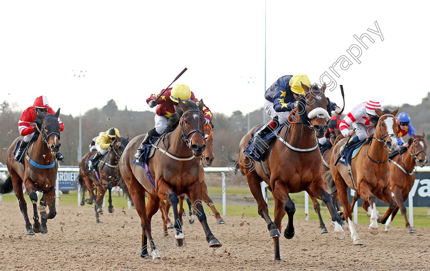 Almurr-0002 
 ALMURR (right, Ben Curtis) beats KNOCKABOUT QUEEN (left) in The #Betyourway At Betway Handicap Div2
Wolverhampton 3 Jan 2020 - Pic Steven Cargill / Racingfotos.com