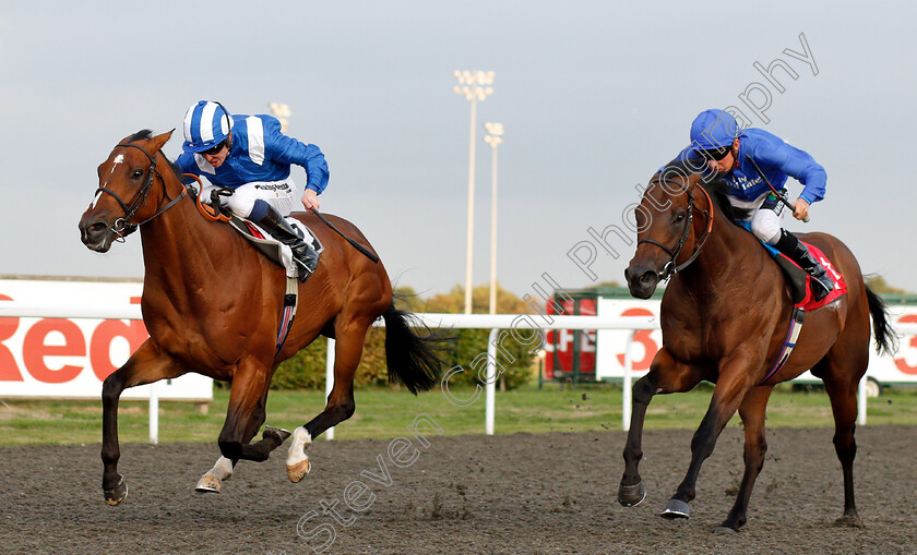 Maaward-0003 
 MAAWARD (Jim Crowley) beats DAYKING (right) in The 32Red Casino Novice Stakes
Kempton 29 Aug 2018 - Pic Steven Cargill / Racingfotos.com