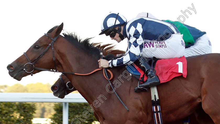 Korcho-0006 
 KORCHO (Charlie Bennett) wins The Bet At racinguk.com Nursery
Kempton 27 Sep 2018 - Pic Steven Cargill / Racingfotos.com