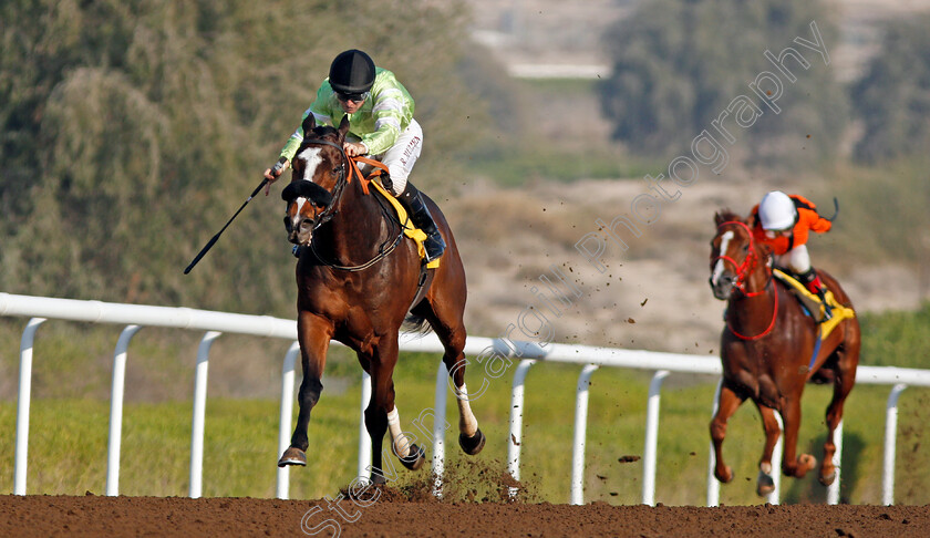 Galesburg-0001 
 GALESBURG (Richard Mullen) wins The Emirates A380 Handicap Jebel Ali, Dubai 9 Feb 2018 - Pic Steven Cargill / Racingfotos.com