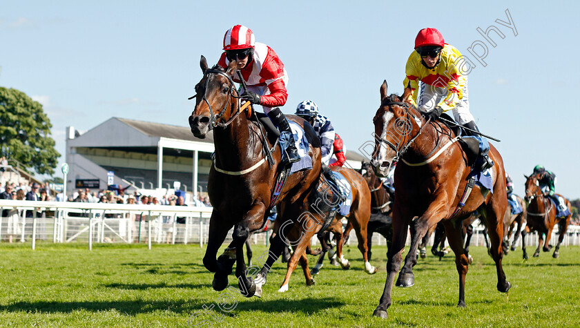 La-Trinidad-0001 
 LA TRINIDAD (left, Jason Hart) beats DELGREY BOY (right) in The Ice Co Supporting Macmillan Handicap
York 12 Jun 2021 - Pic Steven Cargill / Racingfotos.com