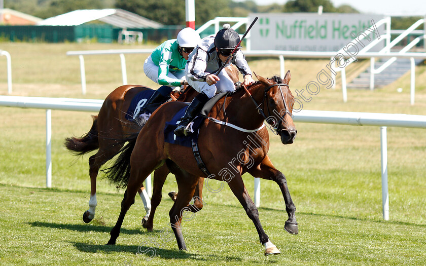 Comedy-0004 
 COMEDY (Ben Curtis) wins The Pepsi Max EBF Fillies Novice Stakes
Doncaster 29 Jun 2018 - Pic Steven Cargill / Racingfotos.com