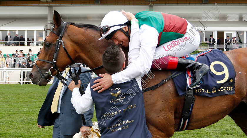 Without-Parole-0012 
 WITHOUT PAROLE (Frankie Dettori) after The St James's Palace Stakes 
Royal Ascot 19 Jun 2018 - Pic Steven Cargill / Racingfotos.com