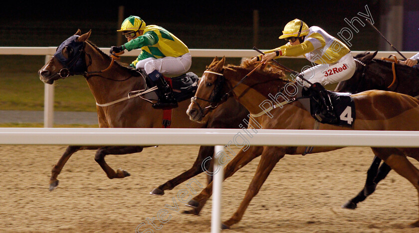 Fredricka-0002 
 FREDRICKA (left, Renato Souza) beats KREB'S CYCLE (right) in The totescoop6 Results At totepoolliveinfo.com Handicap Chelmsford 16 Nov 2017 - Pic Steven Cargill / Racingfotos.com