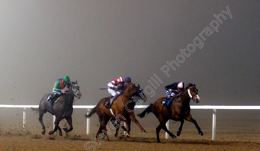 Miracle-Works-0002 
 MIRACLE WORKS (left, Tom Marquand) beats WARRIOR'S VALLEY (right) and JACK THE TRUTH (centre) in The Bet toteexacta At totesport.com Handicap
Chelmsford 22 Feb 2019 - Pic Steven Cargill / Racingfotos.com