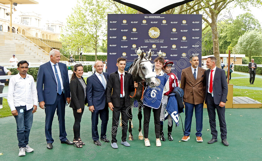 Al-Doha-0007 
 AL DOHA (Mickael Barzalona) winner of The President Of The UAE Cup for Purebred Arabians
Longchamp 12 May 2024 - Pic Steven Cargill / Racingfotos.com