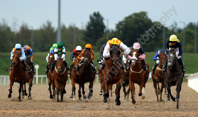 Storm-Shelter-0002 
 STORM SHELTER (2nd right, Jack Mitchell) beats GHOST QUEEN (right) in The Bet toteexacta At totesport.com Nursery
Chelmsford 6 Sep 2018 - Pic Steven Cargill / Racingfotos.com