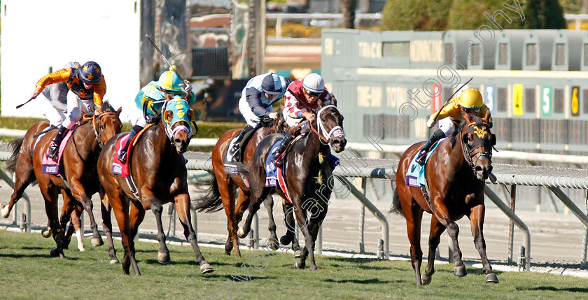 Four-Wheel-Drive-0001 
 FOUR WHEEL DRIVE (Irad Ortiz) beats CHIMNEY ROCK (left) in The Breeders' Cup Juvenile Turf Sprint
Santa Anita USA 1 Nov 2019 - Pic Steven Cargill / Racingfotos.com