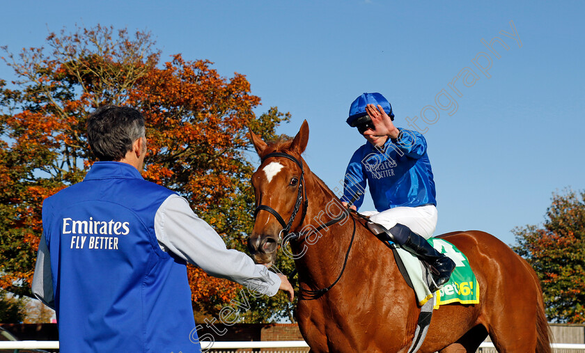 Desert-Flower-0010 
 DESERT FLOWER (William Buick) winner of The bet365 Fillies Mile 
Newmarket 11 Oct 2024 - pic Steven Cargill / Racingfotos.com