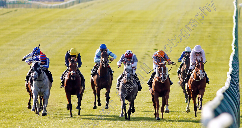 Nefarious-0001 
 NEFARIOUS (3rd right, Dane O'Neill) beats MY STYLE (left) DULAS (2nd left) BREANSKI (right) and FLAVIUS TITUS (2nd right) in The Close Brothers Premium Finance Handicap
Newmarket 19 Sep 2020 - Pic Steven Cargill / Racingfotos.com