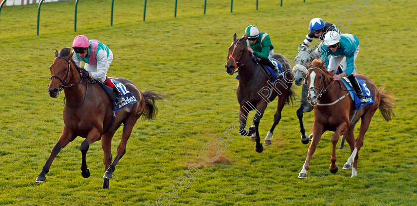 Monarchs-Glen-0002 
 MONARCHS GLEN (Frankie Dettori) beats ROBIN OF NAVAN (right) in The Darley Club Stakes Newmarket 14 Oct 2017 - Pic Steven Cargill / Racingfotos.com