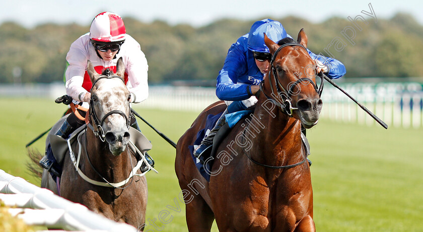 Lazuli-0004 
 LAZULI (right, William Buick) beats MISTY GREY (left) in The British Stallion Studs EBF Conditions Stakes
Doncaster 11 Sep 2019 - Pic Steven Cargill / Racingfotos.com