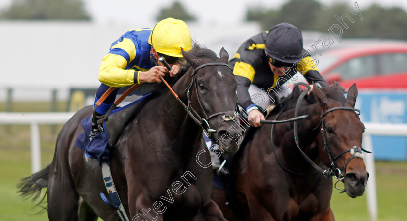 Zina-Colada-0002 
 ZINA COLADA (left, Benoit de la Sayette) beats INANNA (right) in The Friary Farm Caravan Park Fillies Handicap
Yarmouth 19 Sep 2023 - Pic Steven Cargill / Racingfotos.com