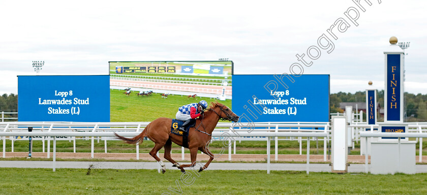 Ascot-Brass-0001 
 ASCOT BRASS (Per-Anders Graberg) wins The Lanwades Stud Stakes
Bro Park, Sweden 18 Sep 2022 - Pic Steven Cargill / Racingfotos.com