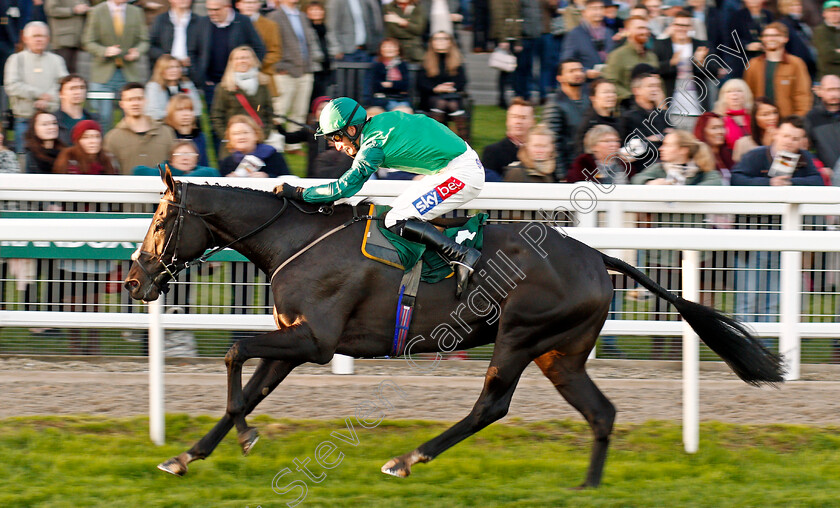 Calett-Mad-0005 
 CALETT MAD (Daryl Jacob) wins The Junior Jumpers Novices Hurdle Cheltenham 28 oct 2017 - Pic Steven Cargill / Racingfotos.com