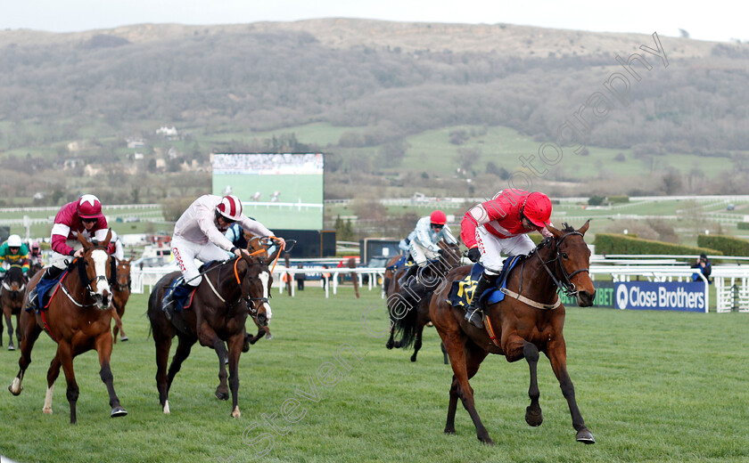 Eglantine-Du-Seuil-0003 
 EGLANTINE DU SEUIL (Noel Fehily) wins The National Hunt Breeders Supported By Tattersalls Mares Novices Hurdle
Cheltenham 14 Mar 2019 - Pic Steven Cargill / Racingfotos.com