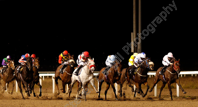 Tie-A-Yellowribbon-0001 
 TIE A YELLOWRIBBON (grey, Ray Dawson) wins The chelmsfordcityracecourse.com Handicap Div1
Chelmsford 15 Oct 2020 - Pic Steven Cargill / Racingfotos.com