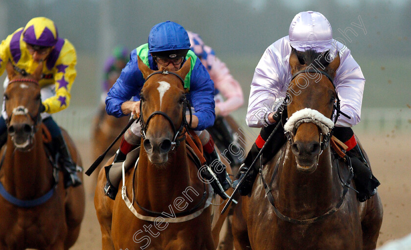 Qaffaal-0004 
 QAFFAAL (right, Harrison Shaw) beats POET'S SOCIETY (left) in The Double Delight Hat-Trick Heaven At totespport.com Handicap
Chelmsford 31 May 2018 - Pic Steven Cargill / Racingfotos.com