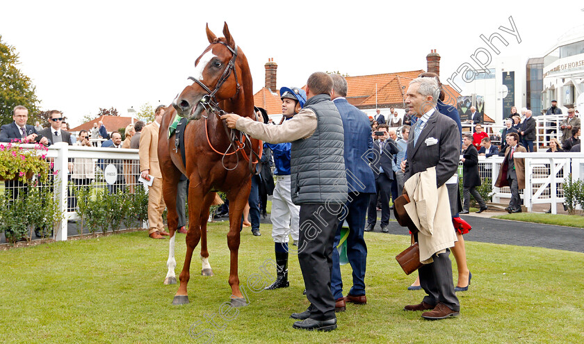 Earthlight-0014 
 EARTHLIGHT (Mickael Barzalona) with trainer Andre Fabre after The Juddmonte Middle Park Stakes
Newmarket 28 Sep 2019 - Pic Steven Cargill / Racingfotos.com